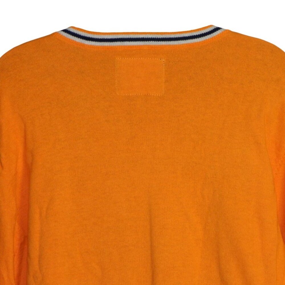 American Eagle Outfitter Men’s Orange Light Knit V-Neck Sweater Size Large - Picture 6 of 10
